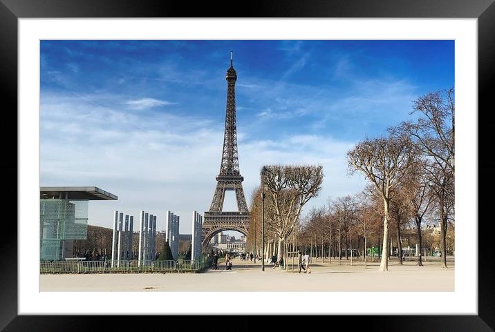 Eiffel Tower from Champs du Mars Framed Mounted Print by Philip Teale