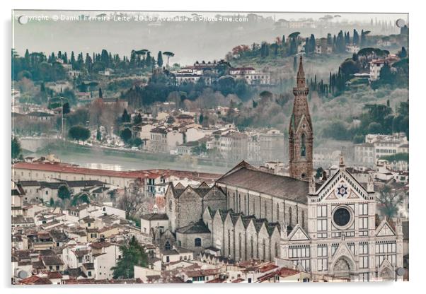 Aerial View Florence, Italy Acrylic by Daniel Ferreira-Leite