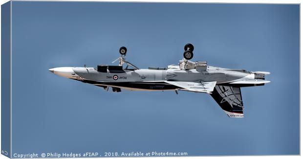 CF-18 RCAF Inverted Canvas Print by Philip Hodges aFIAP ,