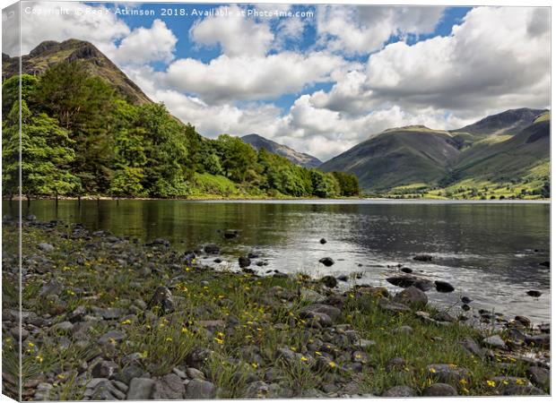 Scafell Over Wastwater Canvas Print by Reg K Atkinson