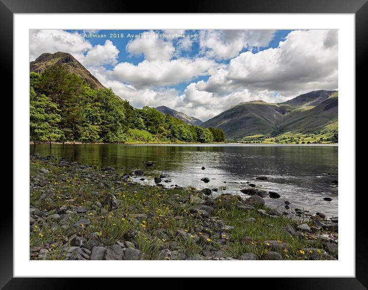Scafell Over Wastwater Framed Mounted Print by Reg K Atkinson