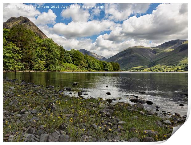 Scafell Over Wastwater Print by Reg K Atkinson