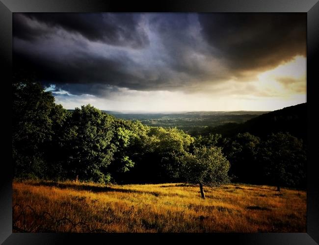 Moody sky, Correze, France Framed Print by Philip Teale