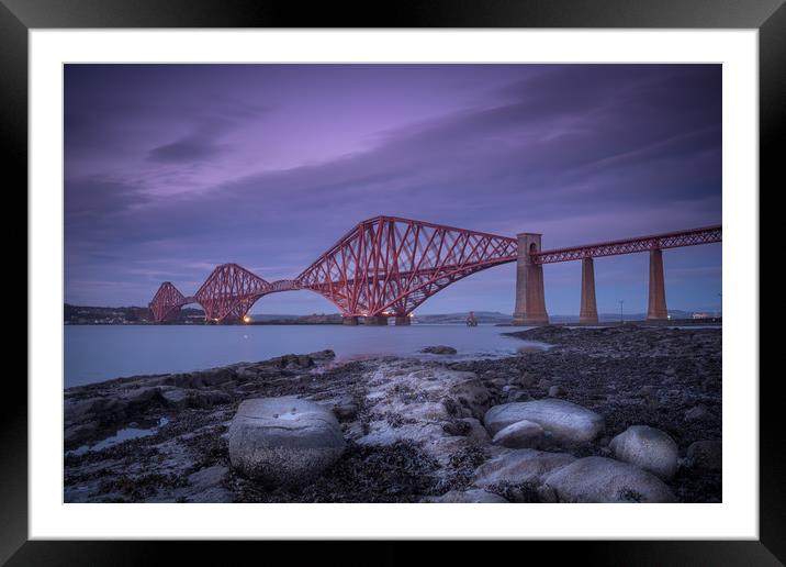 Forth Rail Bridge from South Queensferry Framed Mounted Print by Gair Brisbane
