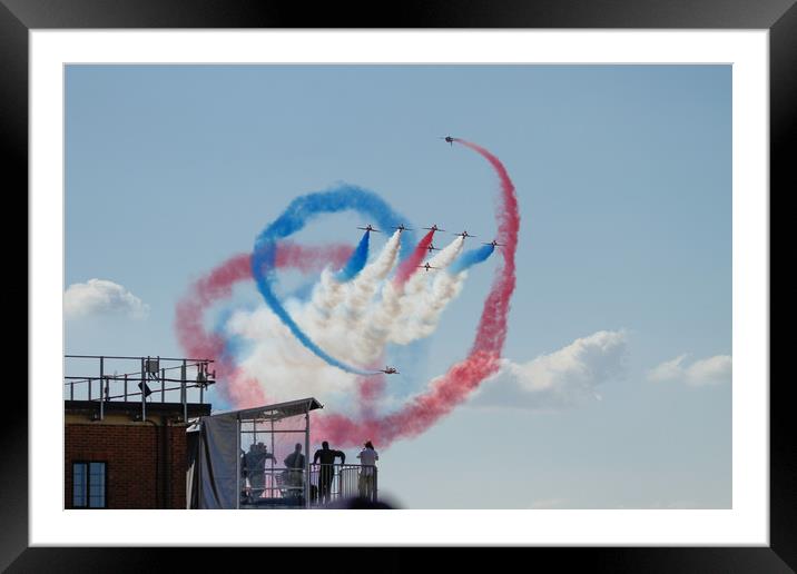 Red Arrows at the Royal International Air Tattoo 2 Framed Mounted Print by Philip Catleugh