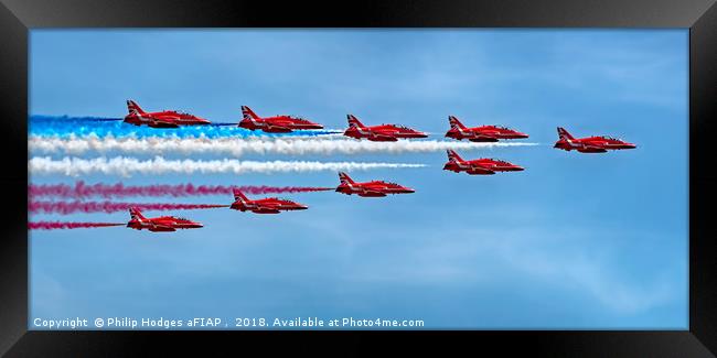 The Red Arrows at Their Best Framed Print by Philip Hodges aFIAP ,