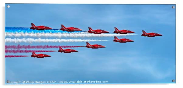 The Red Arrows at Their Best Acrylic by Philip Hodges aFIAP ,