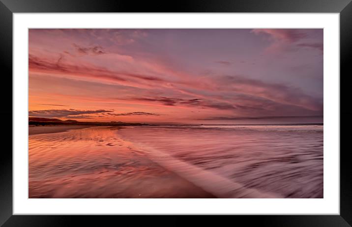 White tide at Bamburgh beach Framed Mounted Print by Naylor's Photography