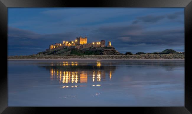Castle reflections - Bamburgh Framed Print by Naylor's Photography