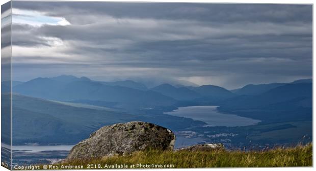 Meall Beag Viewpoint Canvas Print by Ros Ambrose