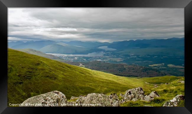 Meall Beag Viewpoint  Framed Print by Ros Ambrose