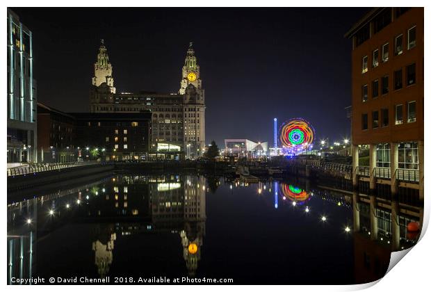 Liver Building Reflection Print by David Chennell
