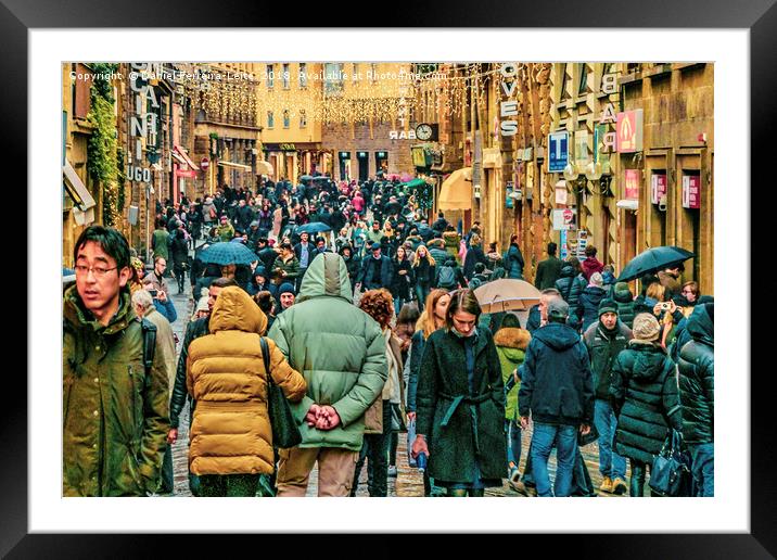 Street of Historic Center of Florence  Framed Mounted Print by Daniel Ferreira-Leite