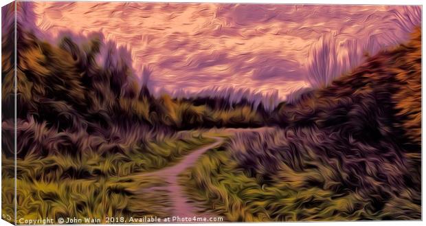 A Gentle Walk at sunset Canvas Print by John Wain
