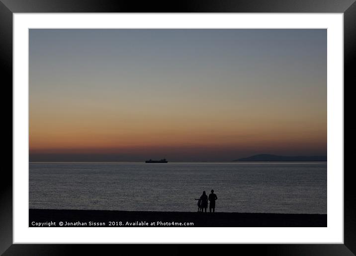 Watching The Ship Come In Framed Mounted Print by Jonathan Sisson