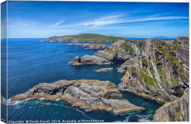 Kerry Cliffs, Ireland Canvas Print by Derek Daniel