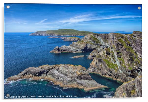 Kerry Cliffs, Ireland Acrylic by Derek Daniel