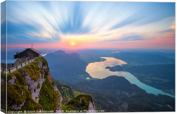 Heavens gate sunset Canvas Print by Silvio Schoisswohl