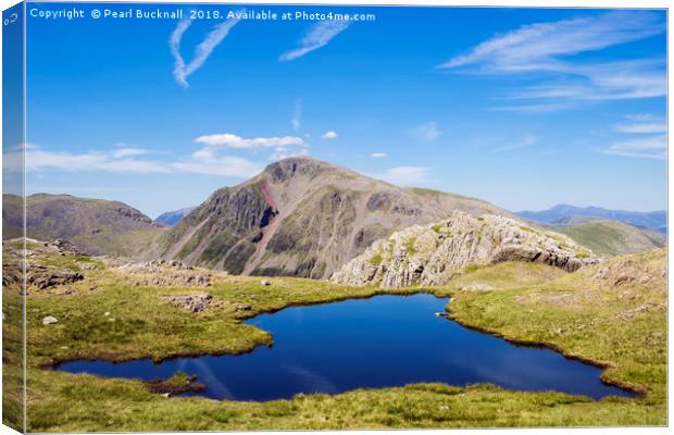 View to Great Gable Lake District Canvas Print by Pearl Bucknall