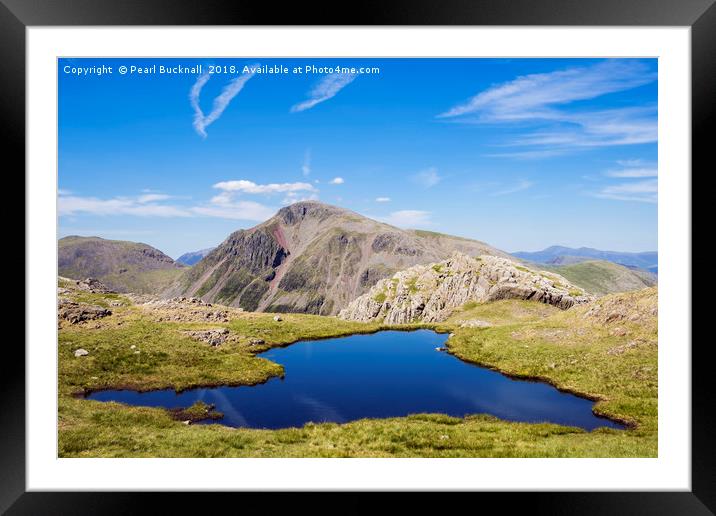 View to Great Gable Lake District Framed Mounted Print by Pearl Bucknall