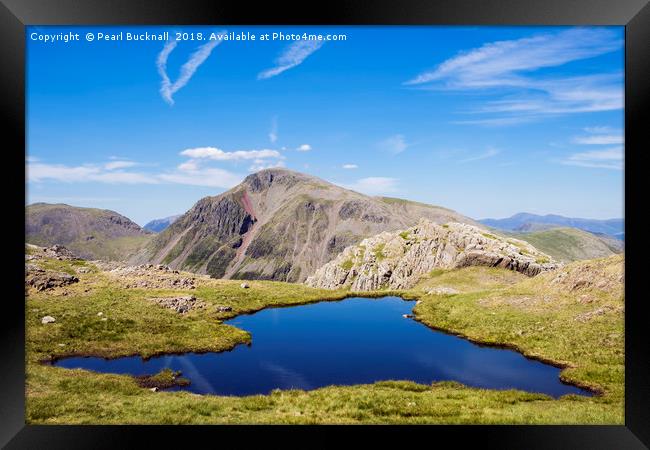 View to Great Gable Lake District Framed Print by Pearl Bucknall