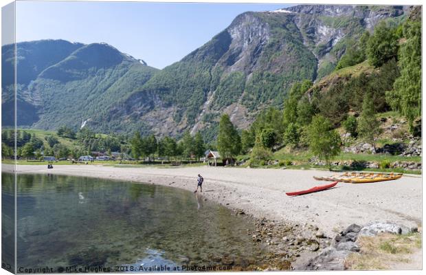 Fjord Flam Canvas Print by Mike Hughes