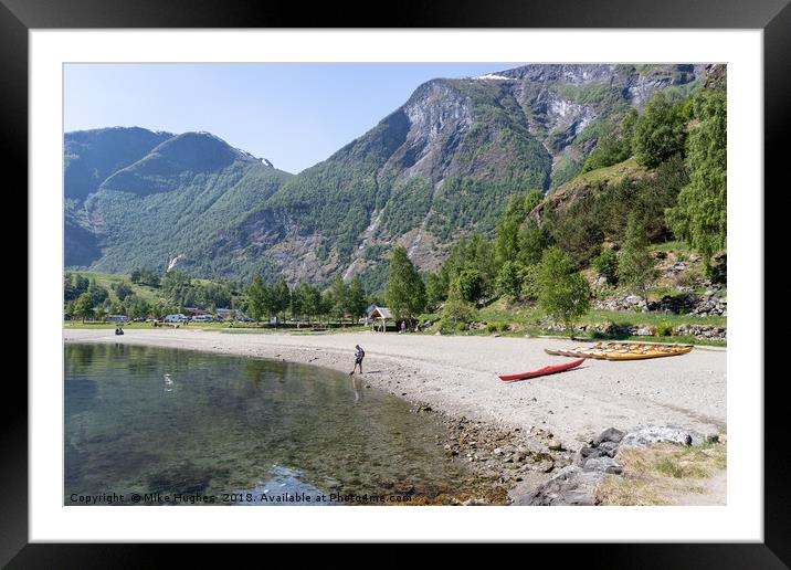 Fjord Flam Framed Mounted Print by Mike Hughes