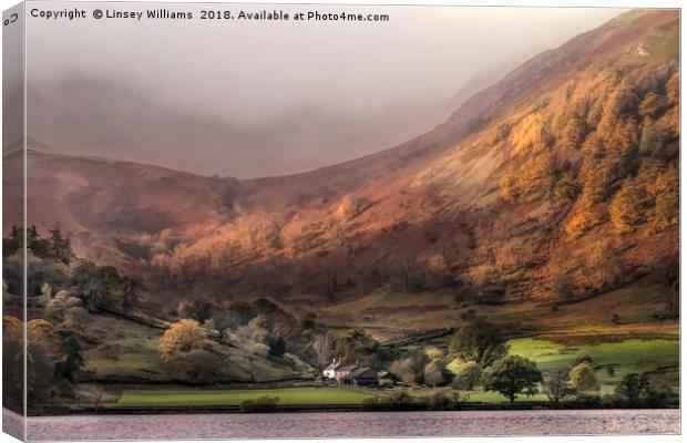 Glencoyne on Ullswater, The Lake District Canvas Print by Linsey Williams