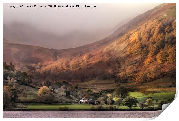 Glencoyne on Ullswater, The Lake District Print by Linsey Williams