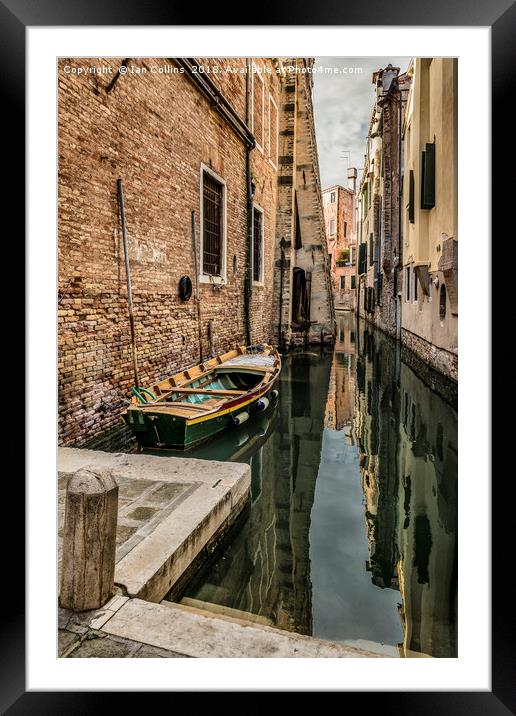 Rio Malatin, Venice Framed Mounted Print by Ian Collins