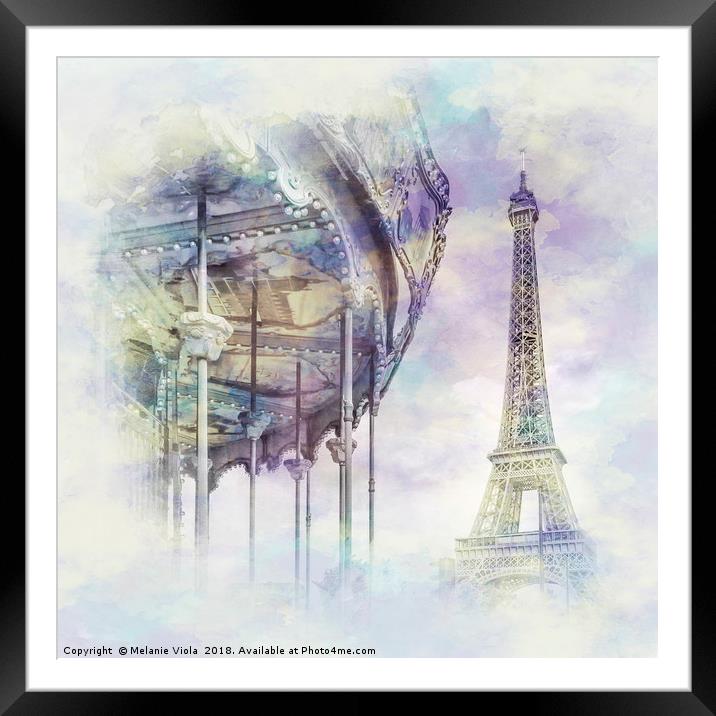 Typical Paris | jazzy watercolour Framed Mounted Print by Melanie Viola