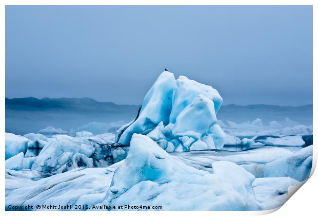 Jökulsárlón Iceberg Print by Mohit Joshi