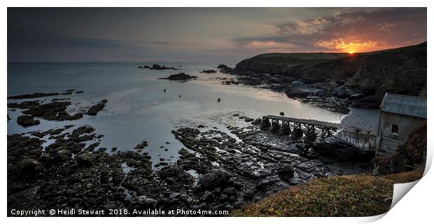 Lizard Point and Disused Lifeboat Station Print by Heidi Stewart