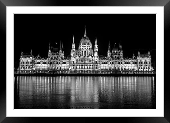 Hungarian Parliament Building Budapest Framed Mounted Print by David Schofield
