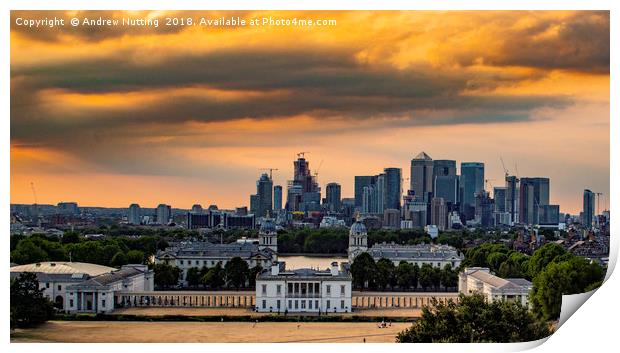 The Old Royal Naval College sunset. Print by Andrew Nutting