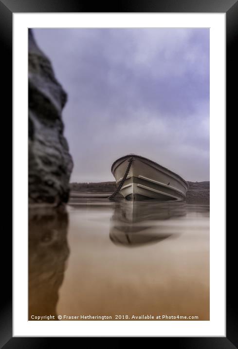 Loch Ordie Boat Framed Mounted Print by Fraser Hetherington