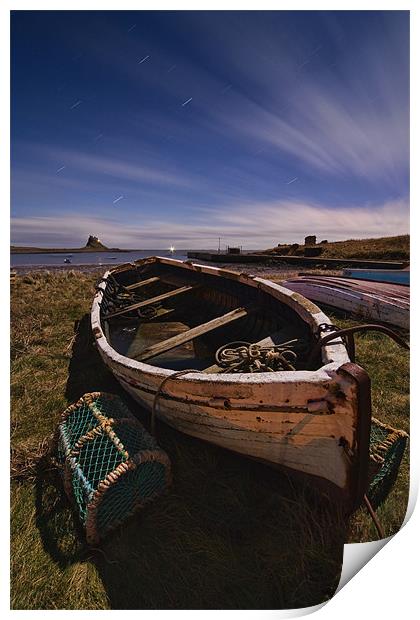 Classic Lindisfarne by Moonlight Print by David Lewins (LRPS)