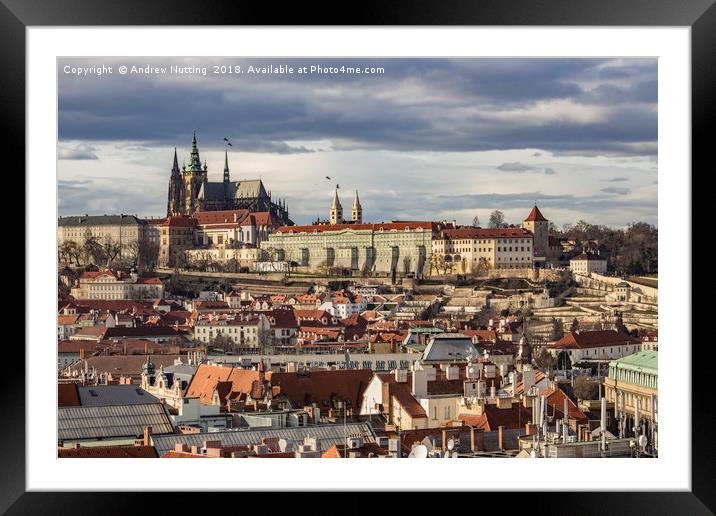 Prague Cityscape Framed Mounted Print by Andrew Nutting