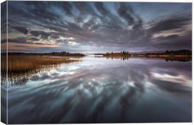 Lake of Menteith Canvas Print by overhoist 