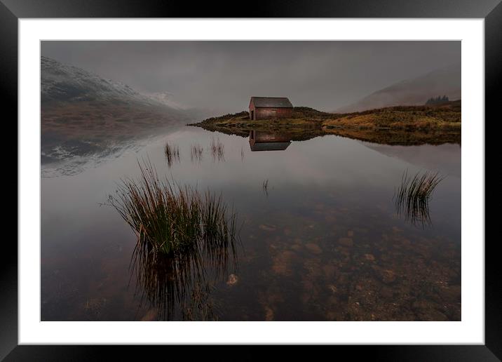 Loch Arklet Sunrise Framed Mounted Print by overhoist 
