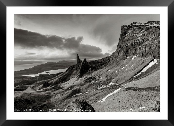 Winter Sunrise  Old man Of Storr  Framed Mounted Print by Pete Lawless