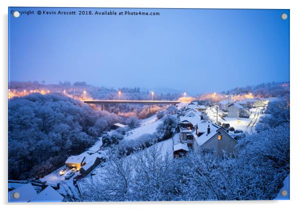Winter in Merthyr Tydfil Acrylic by Kevin Arscott