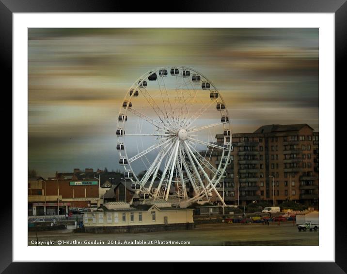 The Observation Wheel Framed Mounted Print by Heather Goodwin