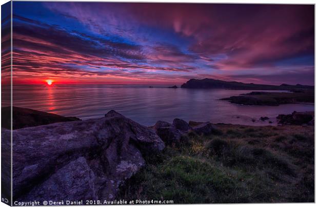 Sybil Head Sunset, Dingle Peninsula, Ireland Canvas Print by Derek Daniel