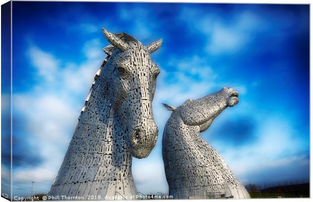 The Kelpies No.4 Canvas Print by Phill Thornton