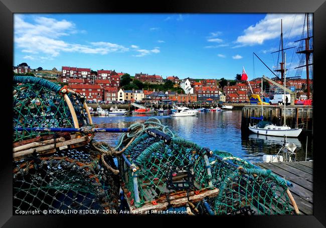 "Lobster pots at Whitby Harbour" Framed Print by ROS RIDLEY