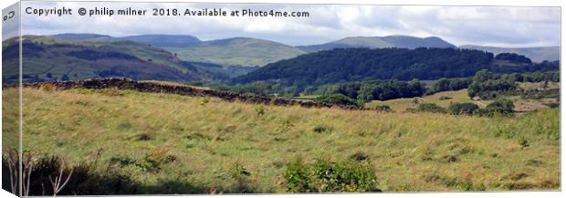 Looking across The Moor Canvas Print by philip milner