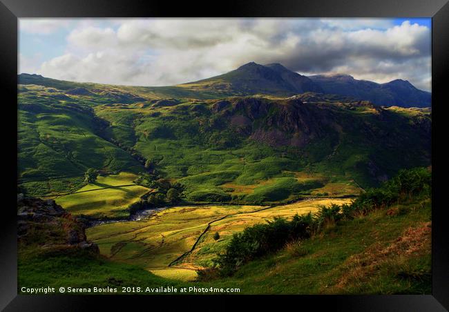 Hills and Valley in the Lake District, Cumbria Framed Print by Serena Bowles