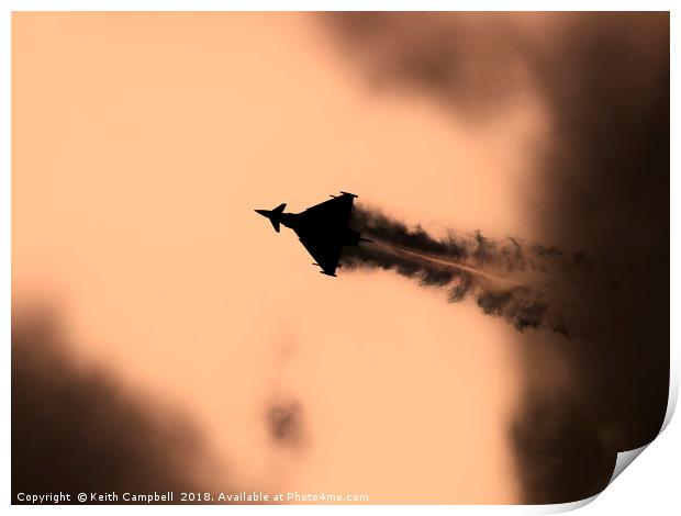 Sunset Typhoon Print by Keith Campbell