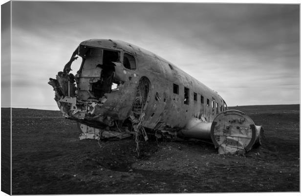 Wreck of US Navy DC-3, Sólheimasandur, Iceland Canvas Print by Gair Brisbane